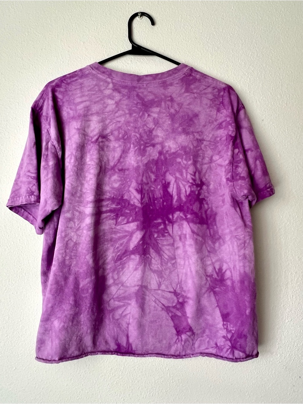 Pink purple Tie-Dye Wolf Moon Graphic Tee cut off cropped size M - Picture 4 of 4